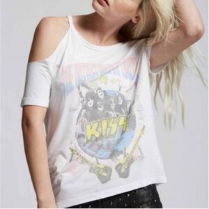NWOT Recycled Karma KISS White Women's Graphic T-Shirt